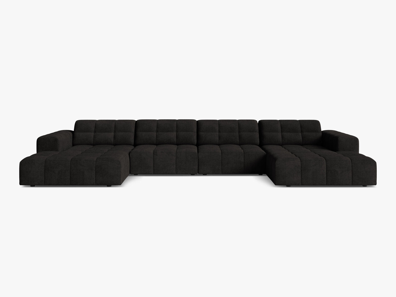 Micadoni Panorama Sofa Jennifer 6-Sitzer Chenille Eden Anthrazit