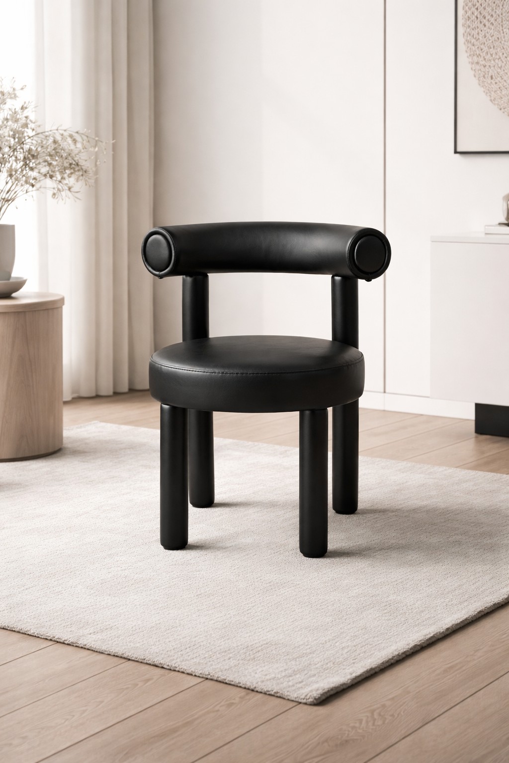 Livin Hill Polsterstuhl Leith 62 × 58 × 80 cm Schwarz, Kunstleder
