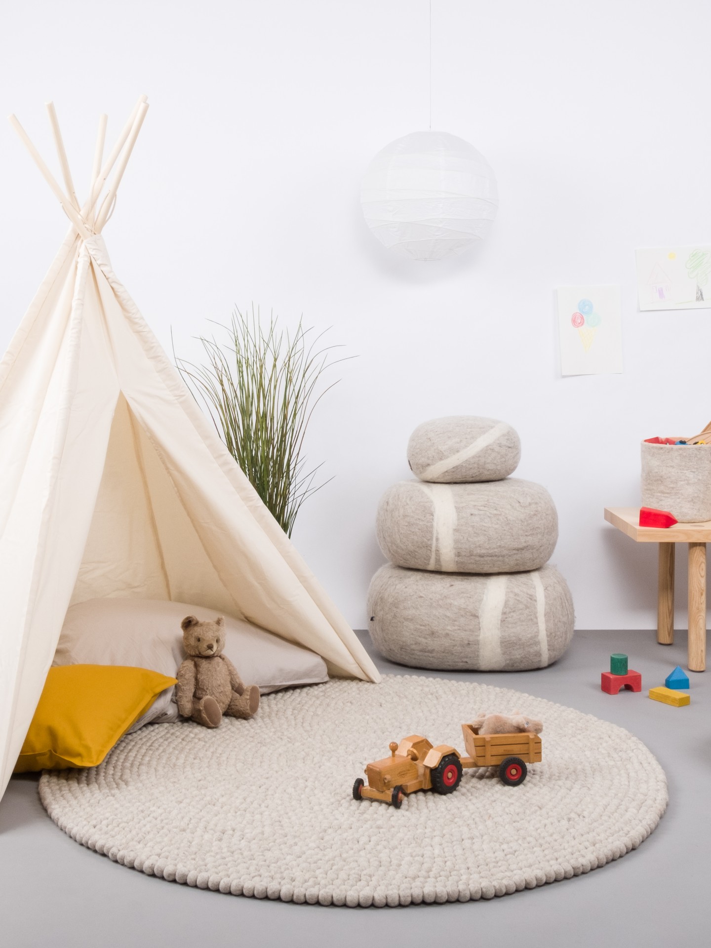 myfelt Bela - Filz Kieselstein beige - Größe S