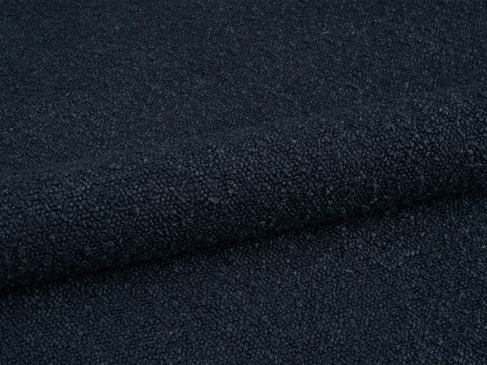 Micadoni Ecksofa Jodie 3-Sitzer Links Boucle Baloo Dunkelblau