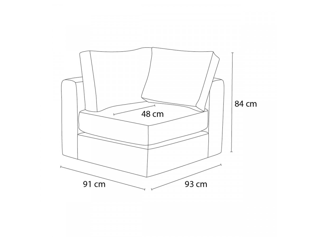 Bobochic Paris Eckmodul Bouclé-Stoff Weiß
