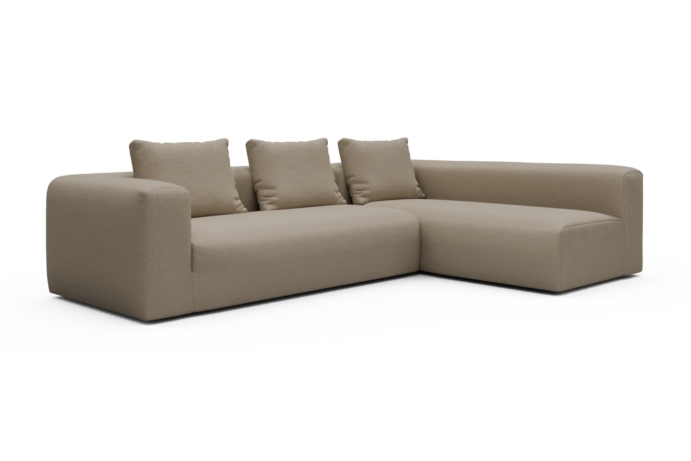 Ecksofa Fred 2x 2,5-Sitzer rechts offen Satya-Natural