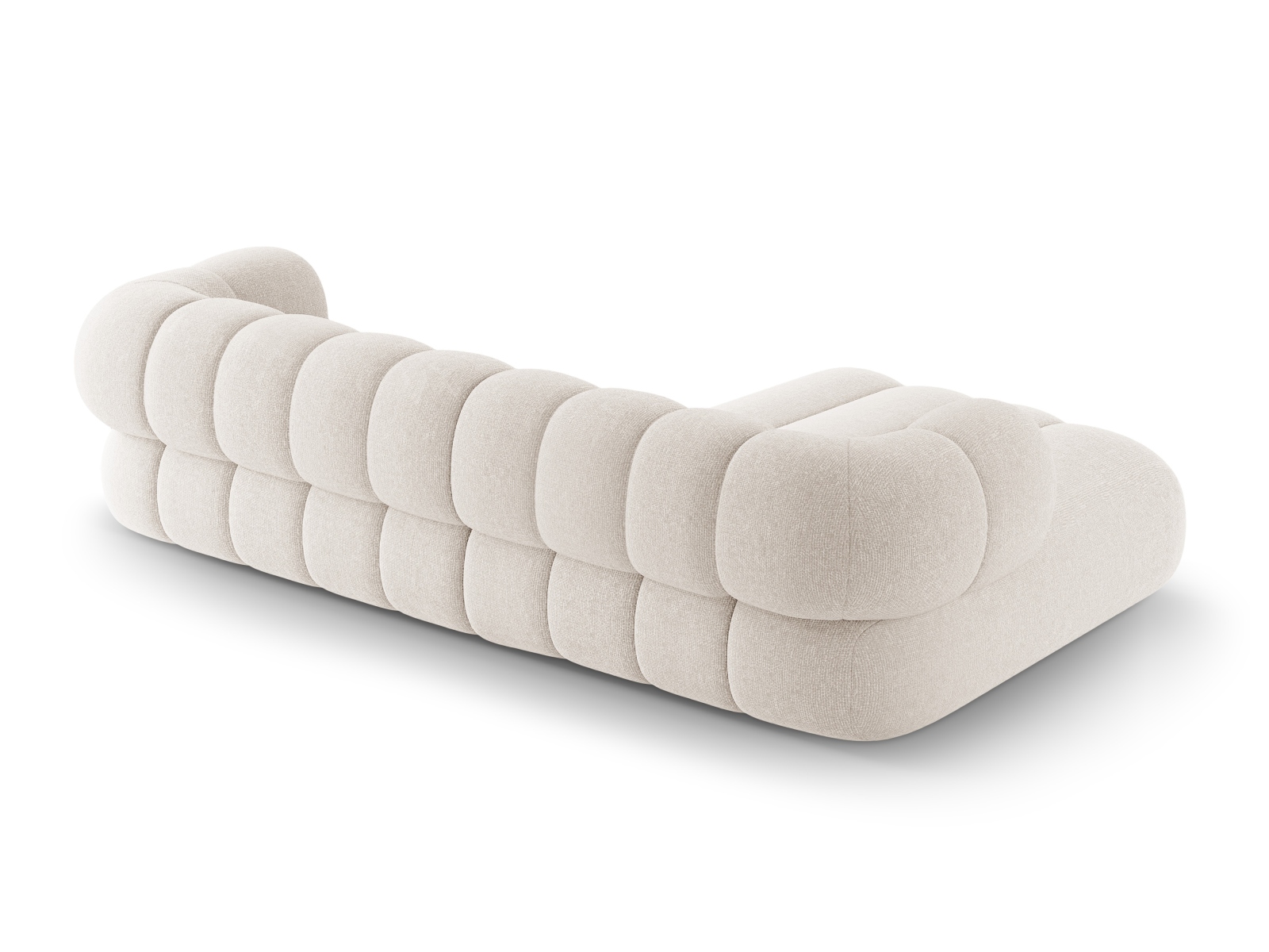 Cosmopolitan Design Ecksofa Koge 5-Sitzer Chenille Eden Helles Beige Links