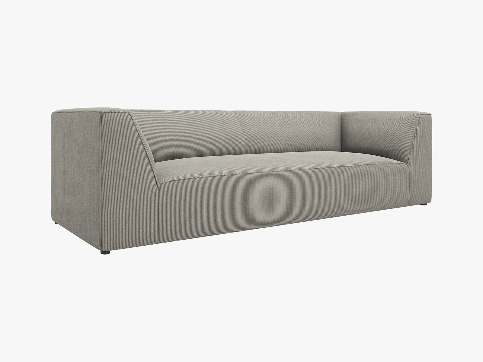 Micadoni Sofa Ruby 3-Sitzer Kord Scala Hellgrau