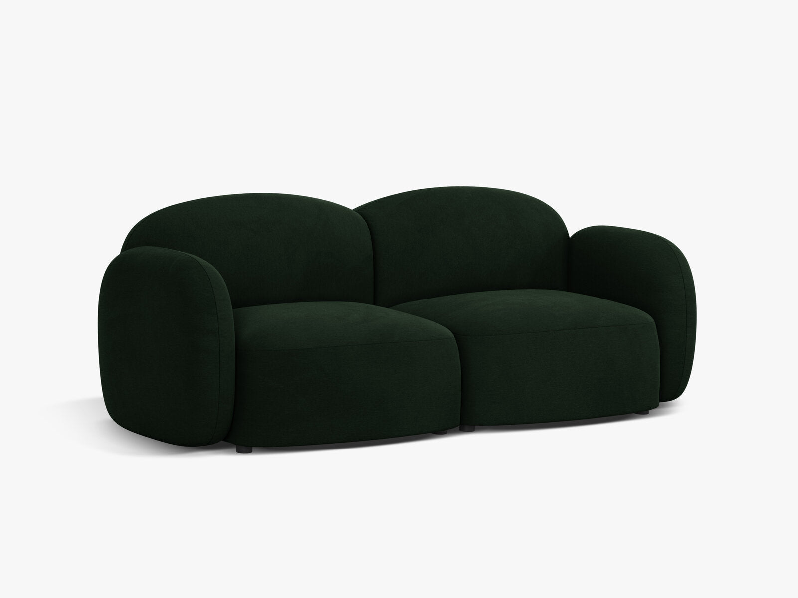 Micadoni Sofa Blair 2-Sitzer Samt Casino Flaschengrün