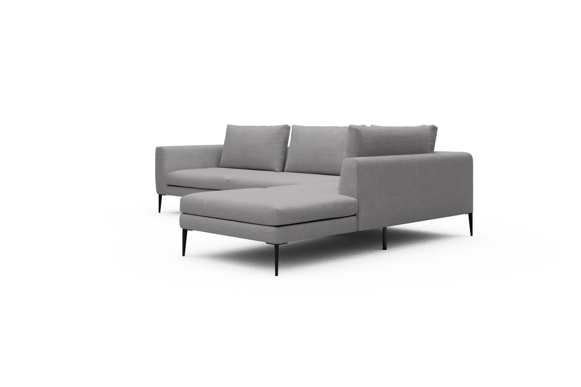 Ecksofa Paul Relax-Ecke links mit 3-Sitzer Sama-Grey