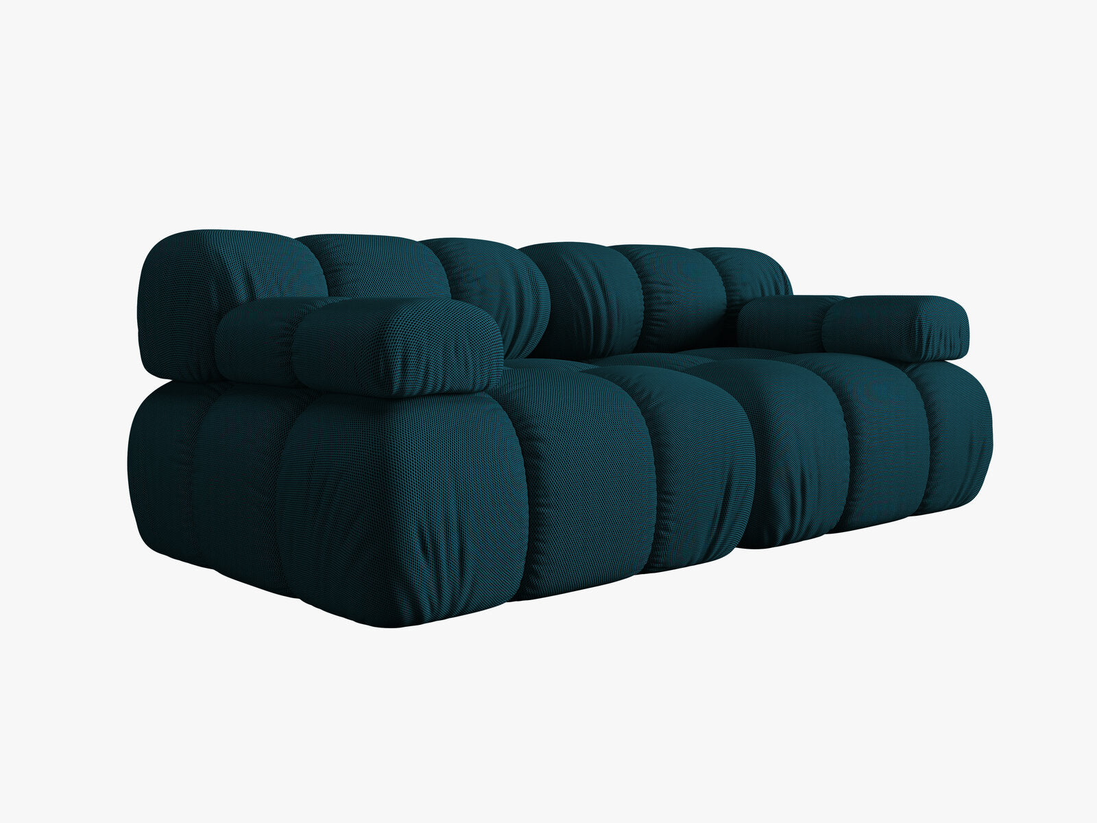 Micadoni Modulares Sofa Bellis 2-Sitzer 3D-Stoff Sonic Marineblau