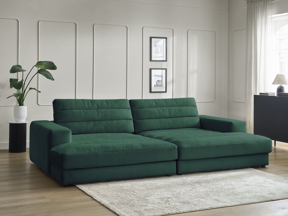 Bobochic Sierra Sofa 4-Sitzer Samt Dunkelgrün
