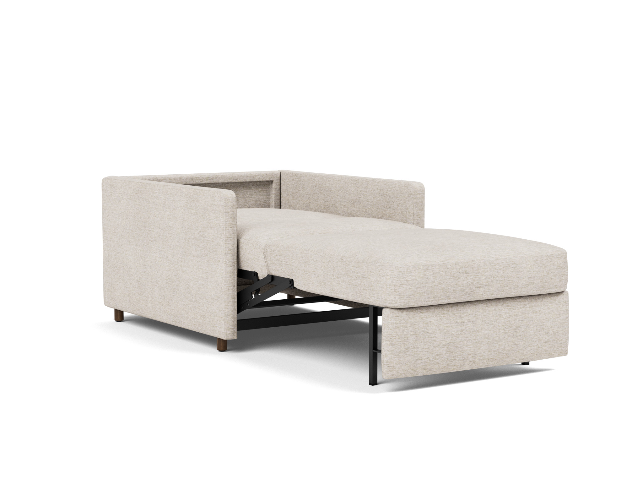 Schlafsessel Neah mit Slim-Armlehnen Chenille Yuveno 470-Natural