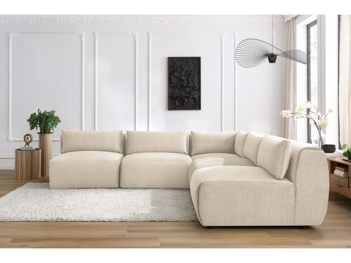 Bobochic Jeanne Ecksofa 299 × 299 cm Samt Beige