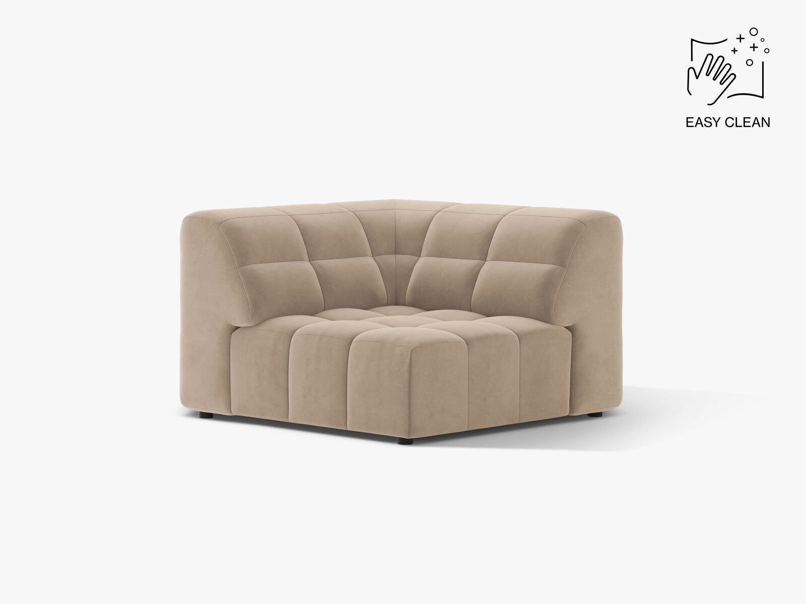 Micadoni Jennifer Eckmodul Samt Venus Beige