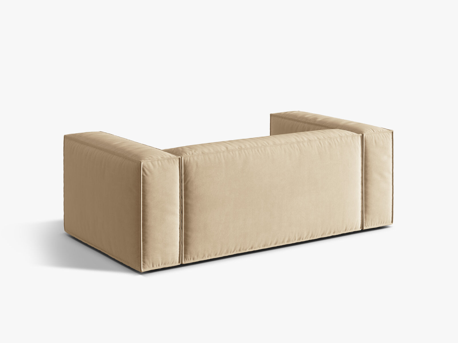 Micadoni Sofa Nuria 2-Sitzer Samt Nude