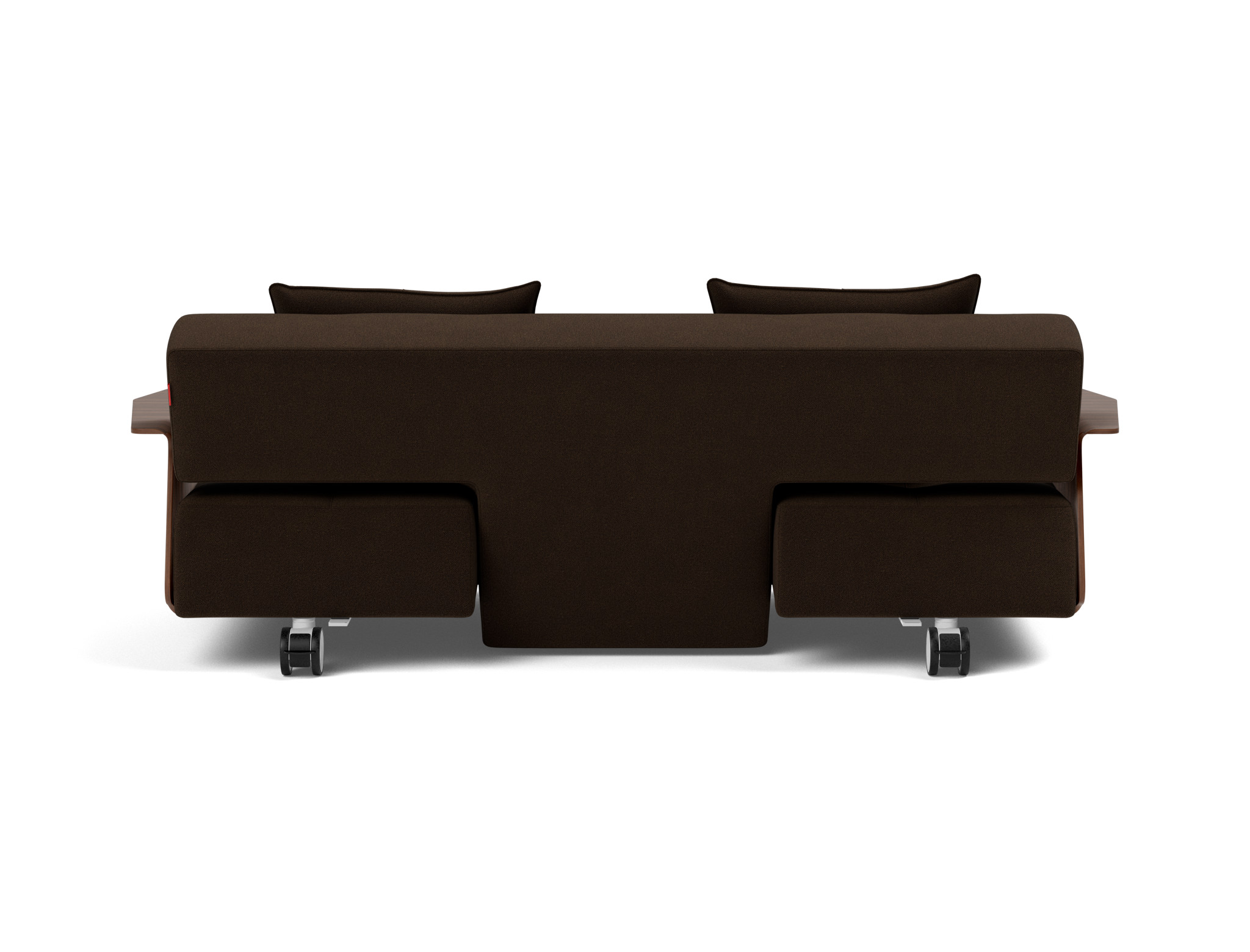 Schlafsofa Long Horn D.E.L. mit Armlehnen Strukturierter Stoff Taura 358-Chocco