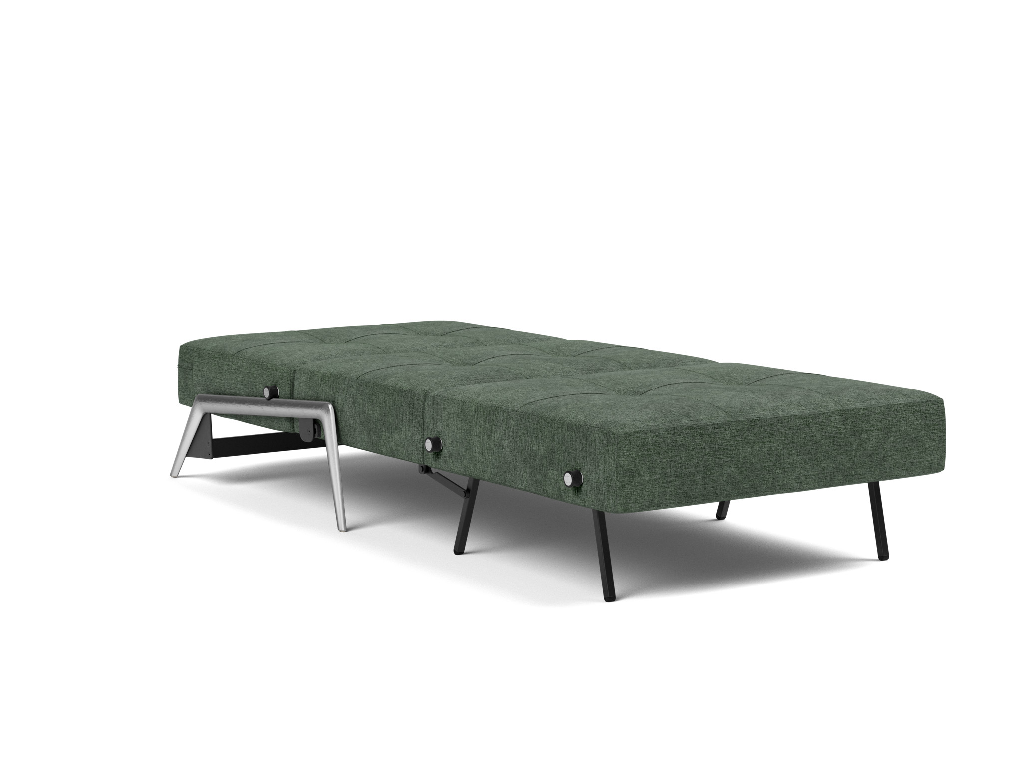 Schlafsessel Cubed 90 Flachgewebe Avella 281-Pine-Green Beine Aluminium