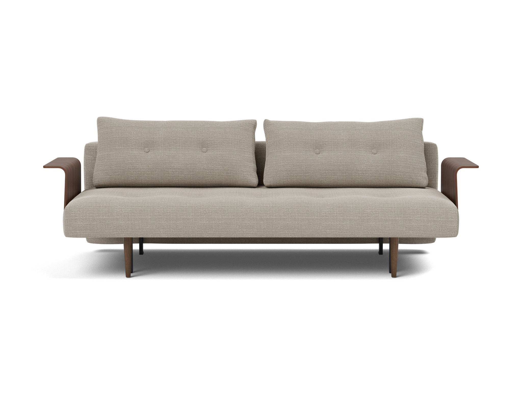 Schlafsofa Recast mit Armlehnen Strukturierter Stoff Kenya 579-Gravel