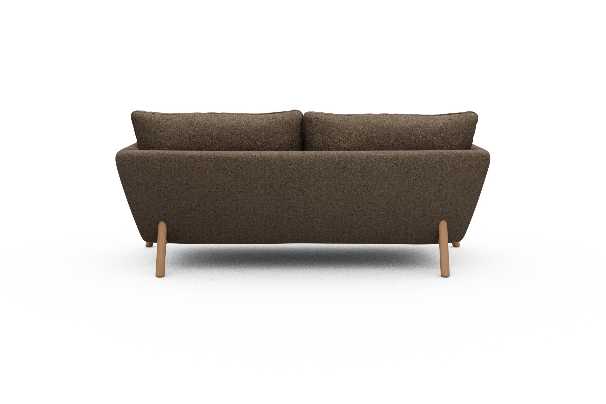 Sofa Emil 2-Sitzer Beinfarbe Eiche Natur Aivi-Khaki-Brown