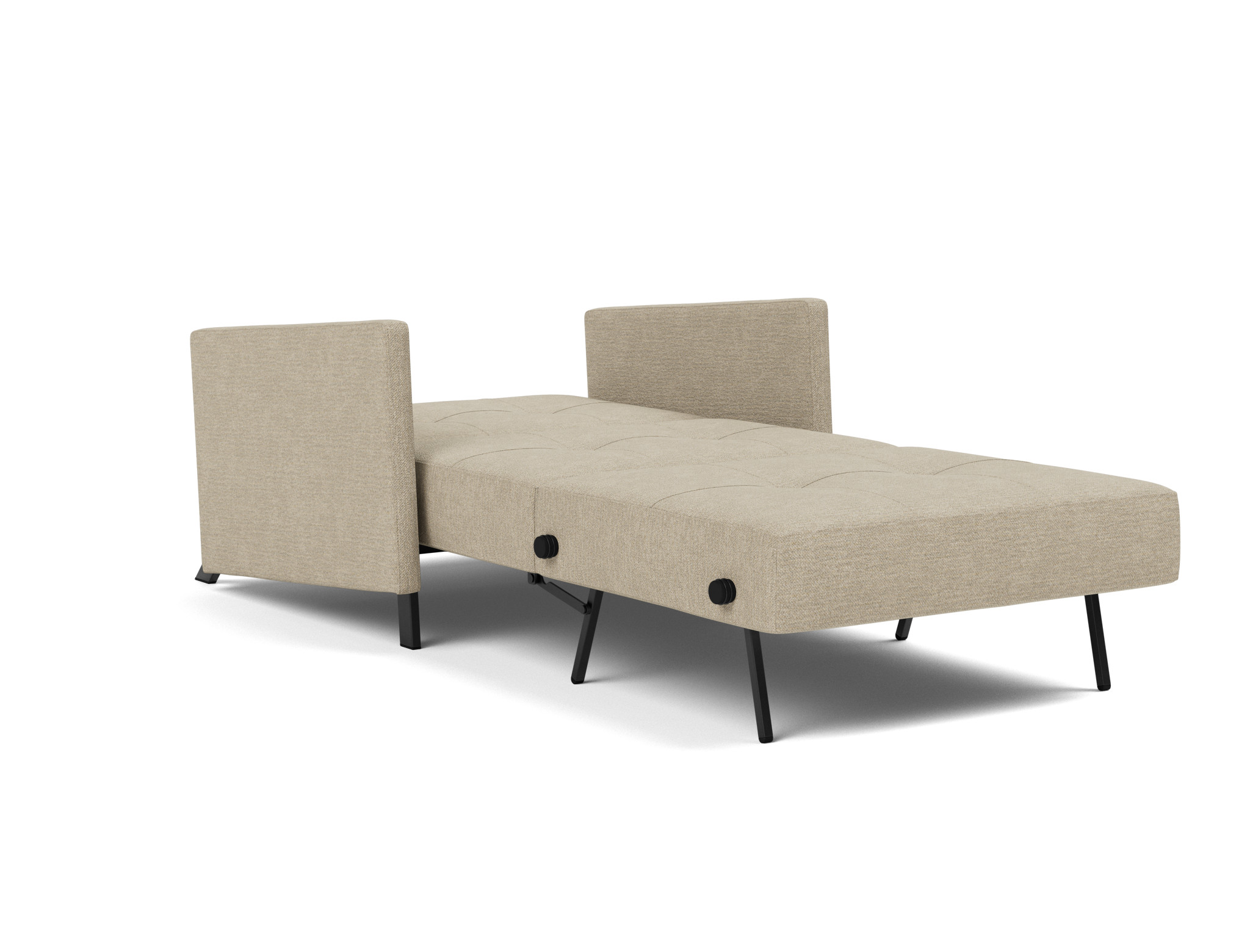 Schlafsessel Cubed 90 mit Armlehnen Strukturierter Stoff Taura 356-Sand