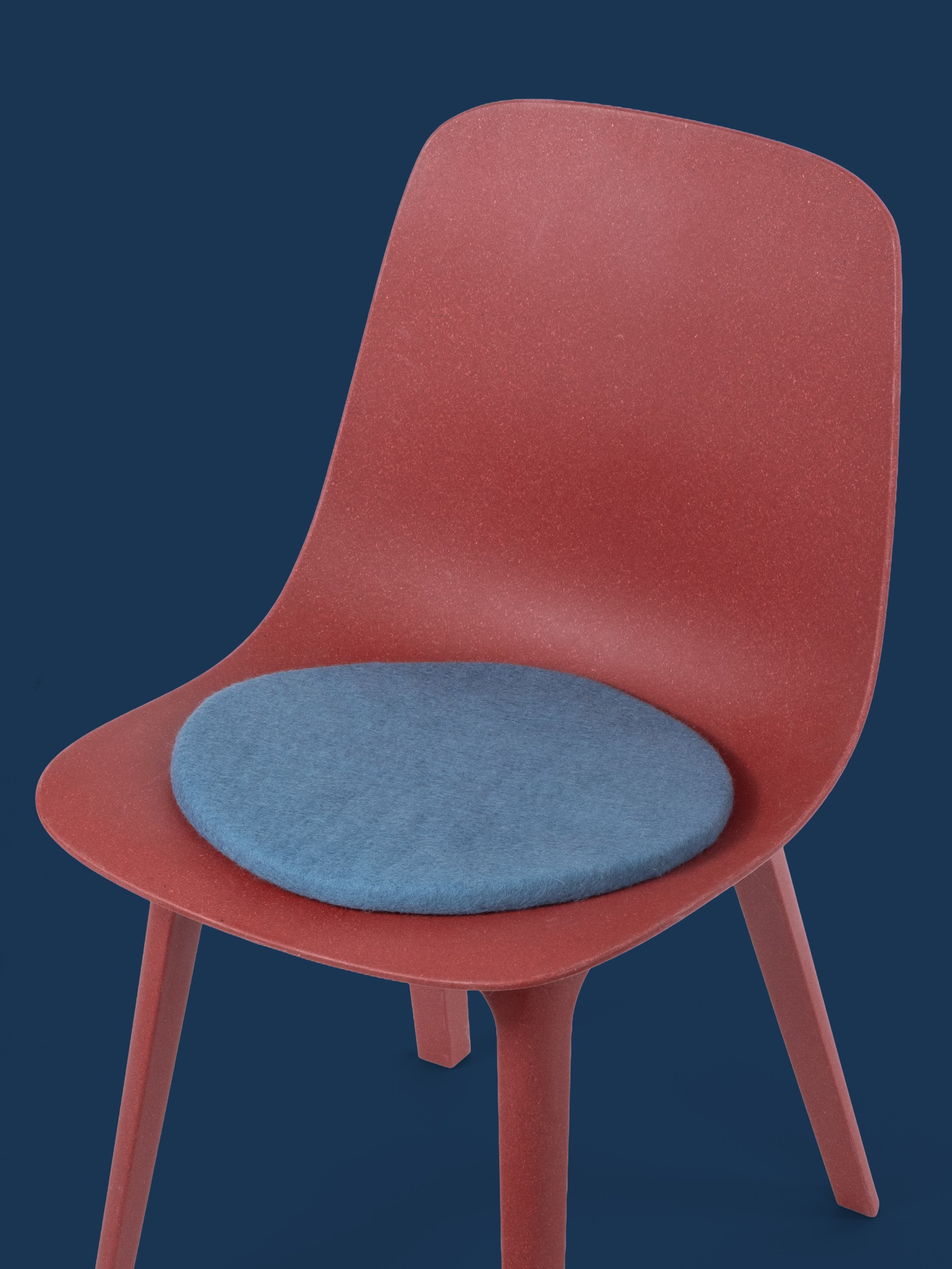 myfelt Nilo Filz-Sitzauflage Blau Ø 36 cm