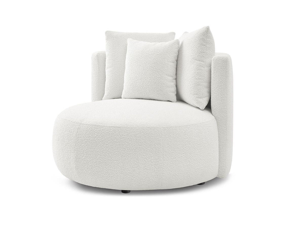 Bouclé-Stoff · Weiß