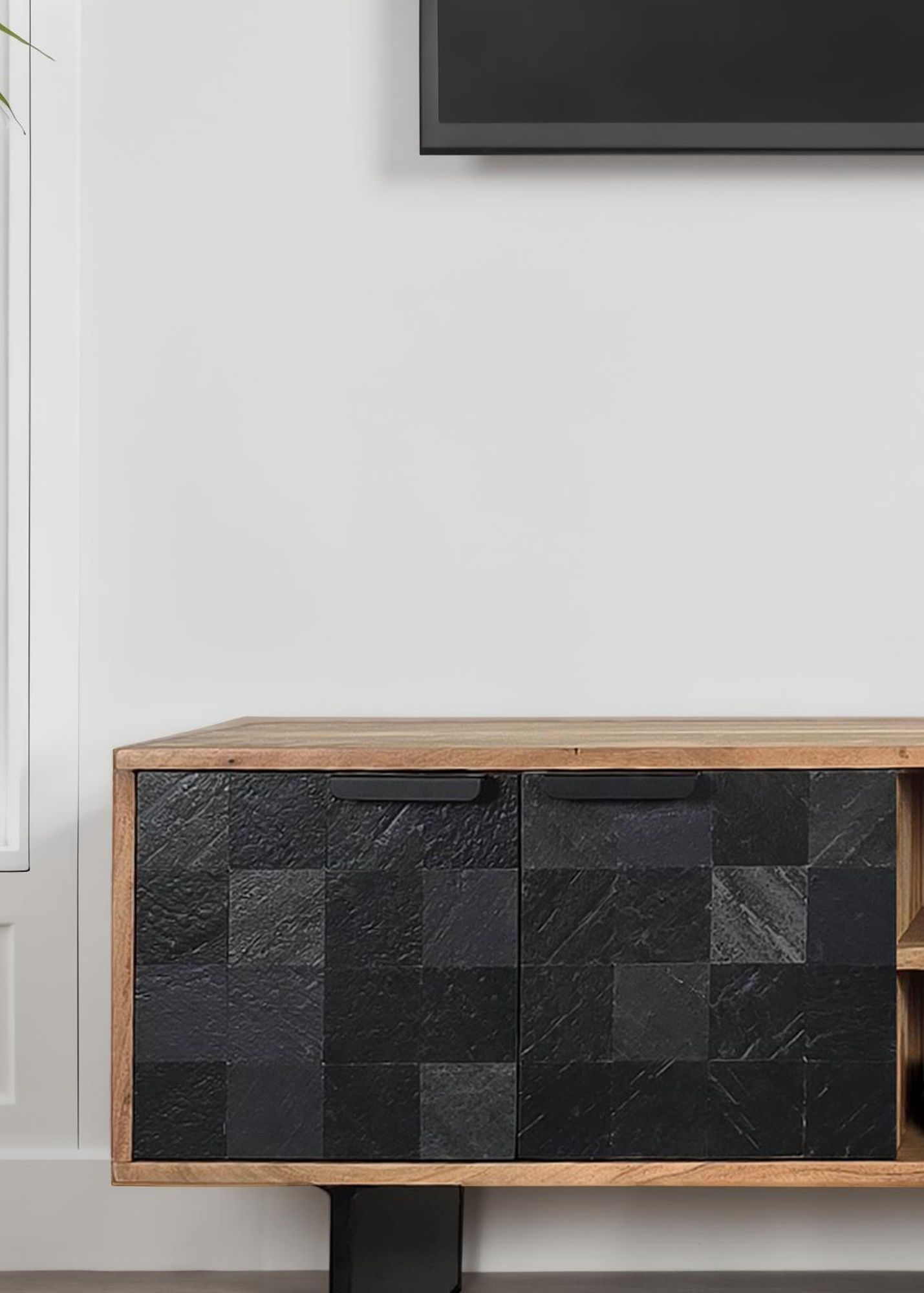 Lowboard Hallingby Akazie Massivholz 150 × 35 × 45 cm
