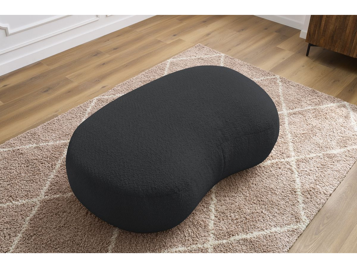 Bobochic Saint-germain Pouf Bouclé-Stoff Dunkelgrau