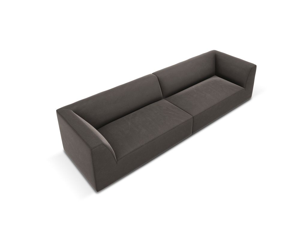 Cosmopolitan Design Sofa Siena 4-Sitzer Samt Salvador Dunkelgrau