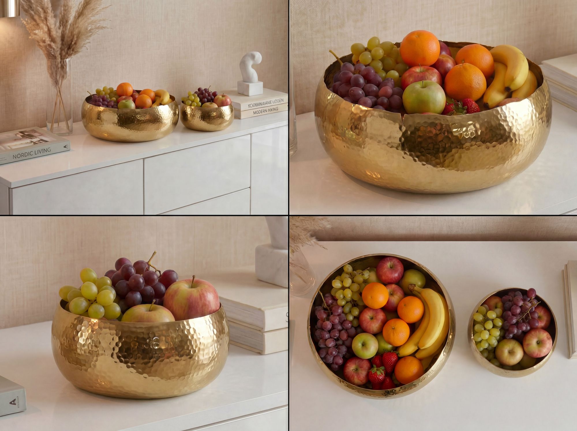 Dekoschale Svanvik Aluminium Gold Ø 40 cm