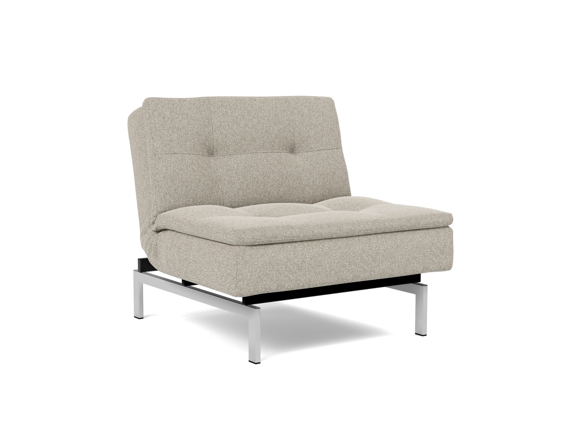 Sessel Dublexo Boucle Skandi 539-Beige Beine Chrom