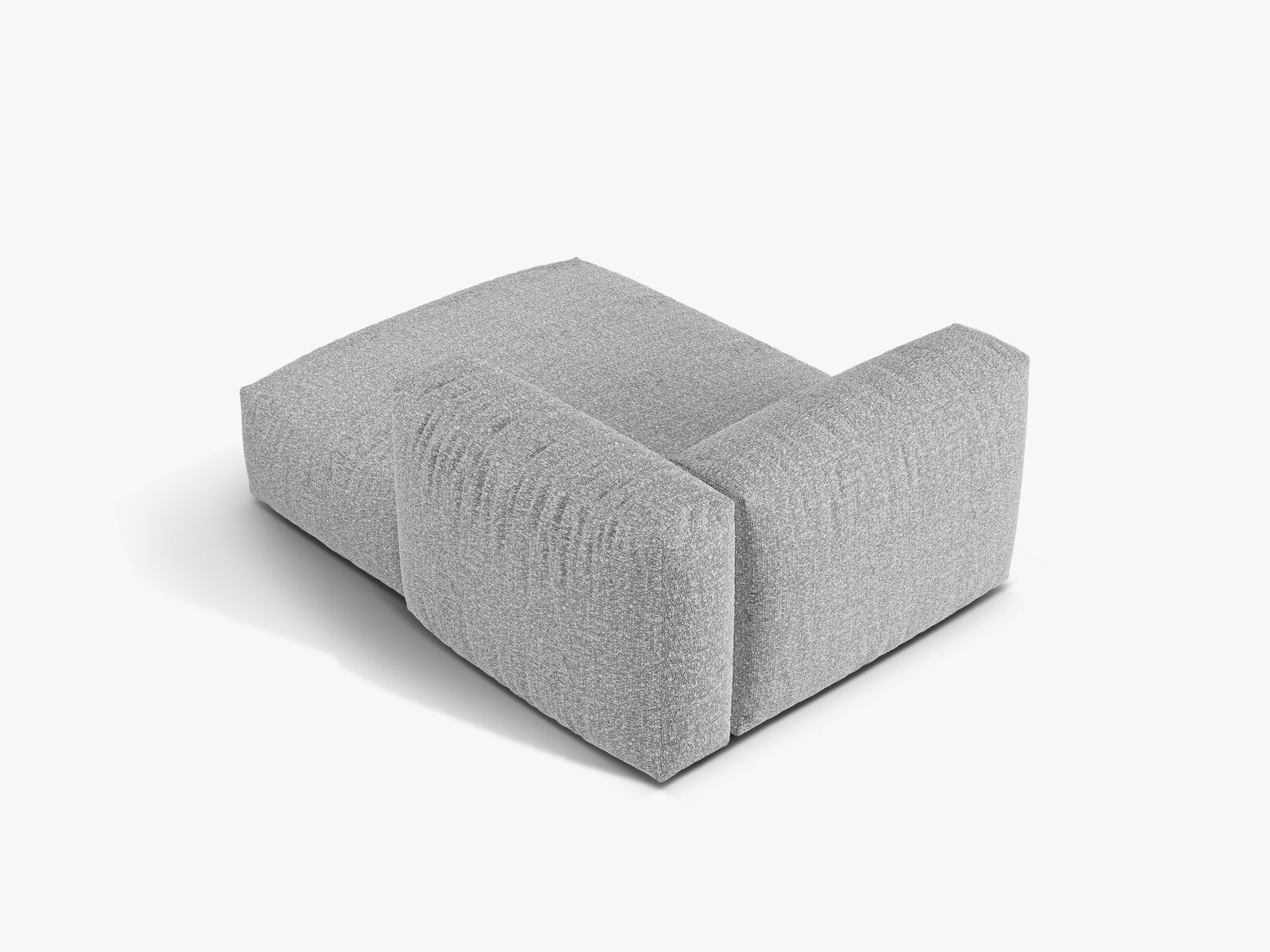 Micadoni Recamiere Martina 1-Sitzer Rechts Boucle Monet Silber