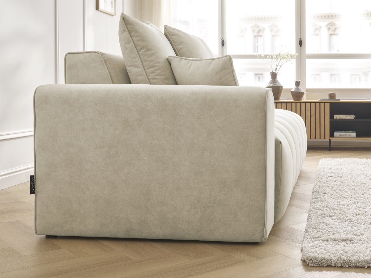 Bobochic Mont-blanc Sofa 4-Sitzer Samt Beige Armlehne links