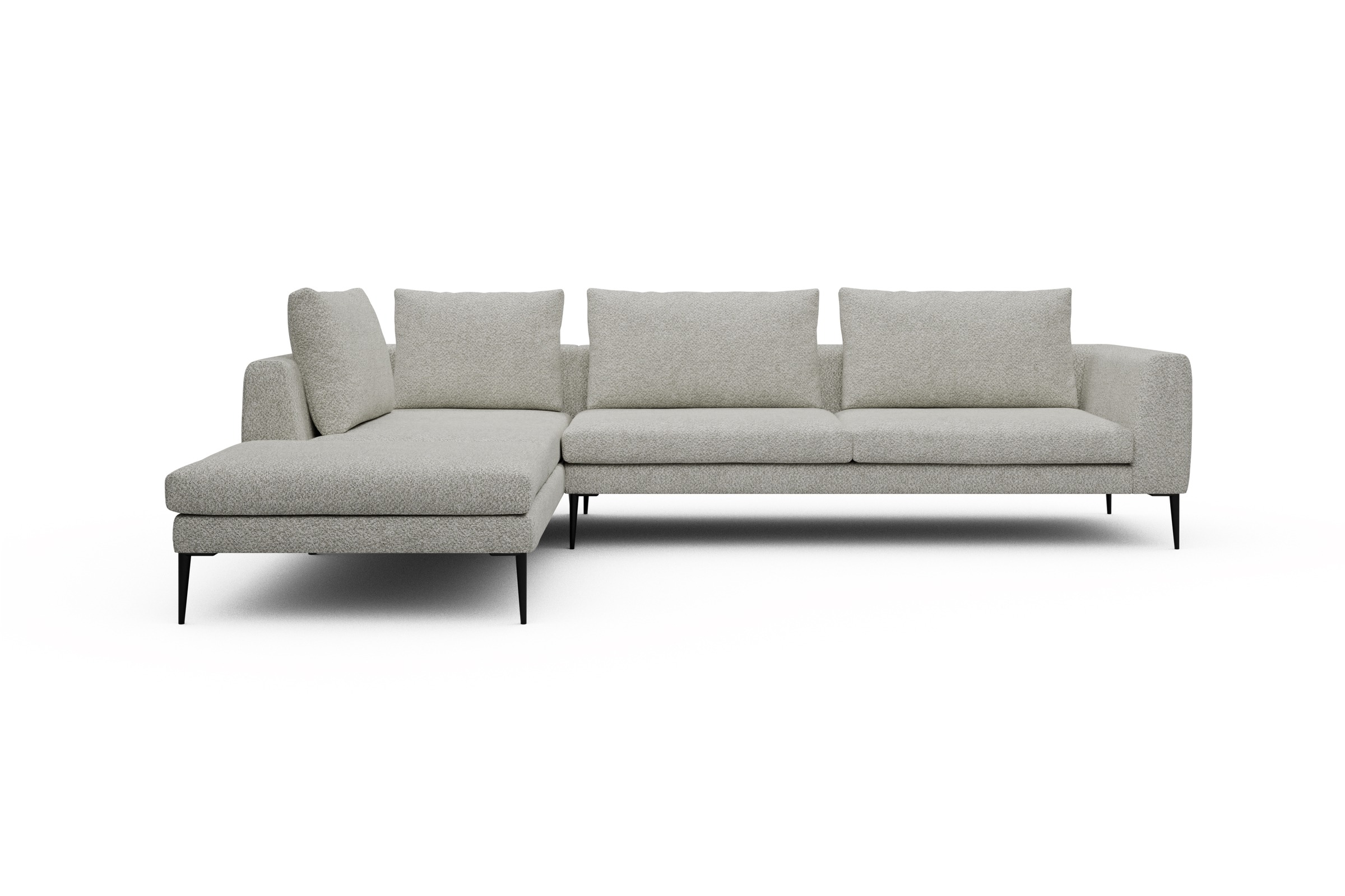 Skandi Home Ecksofa Paul Relax-Ecke rechts mit 3-Sitzer Vanora-Warm-Sand moebelfaktor