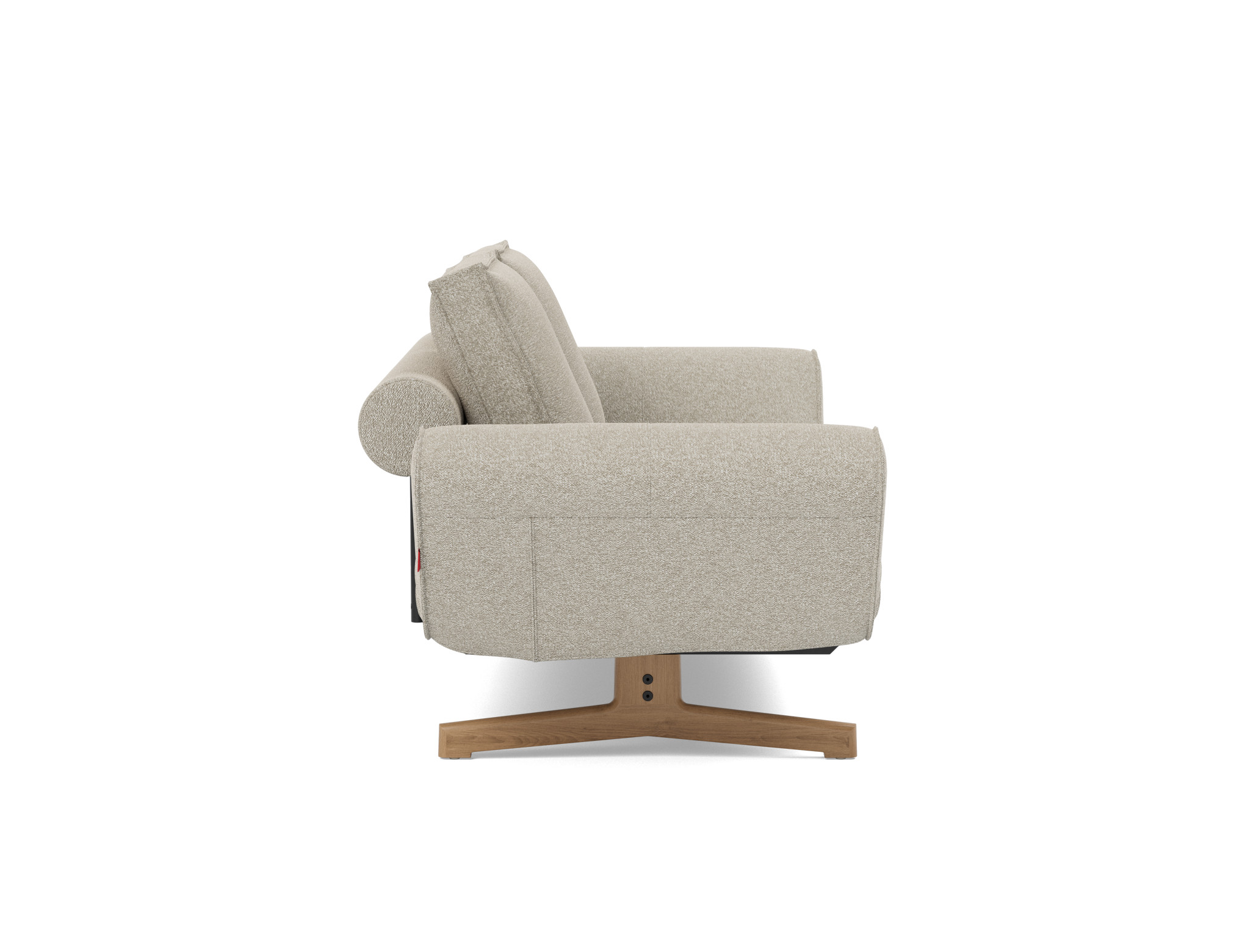 Tagesbett Ghia Boucle Skandi 539-Beige Beine Eiche