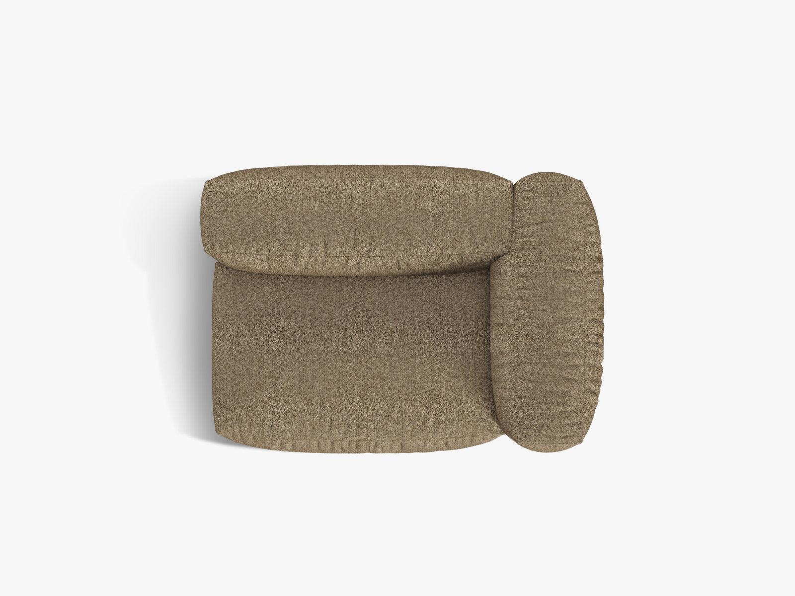Micadoni Eckmodul Martina 1-Sitzer Rechts Boucle Monet Cappuccino