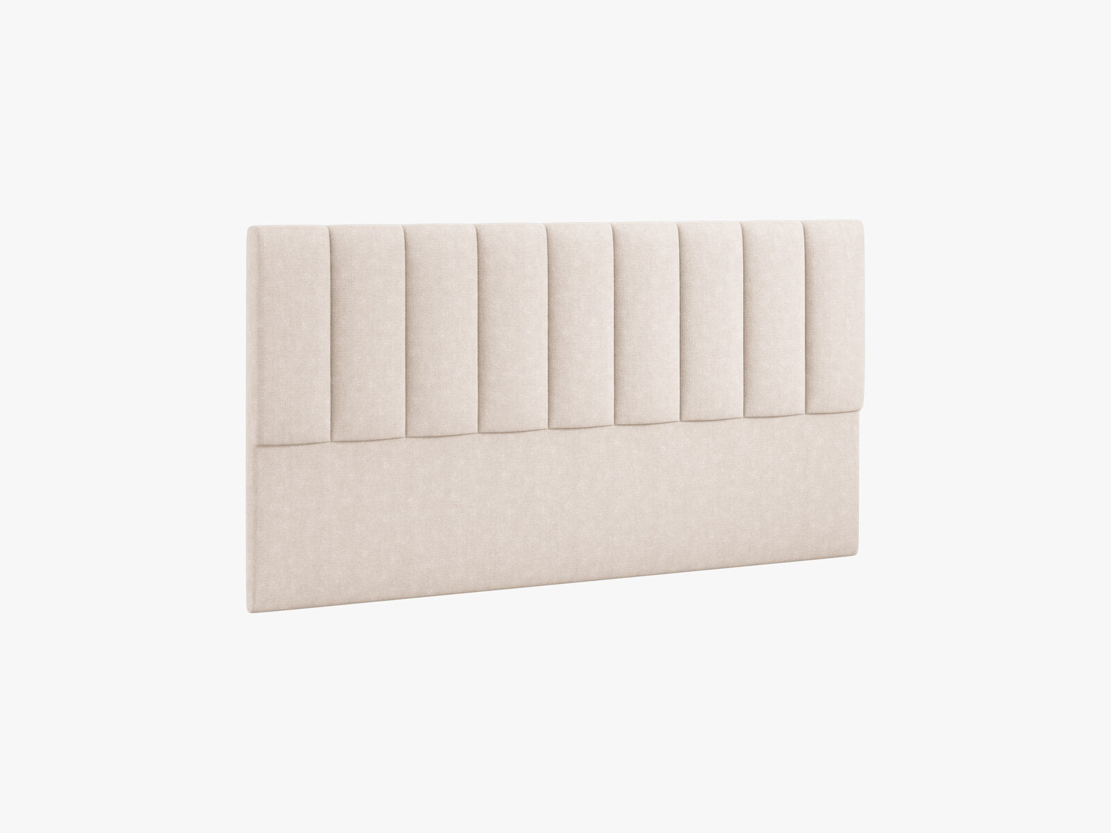 Micadoni Marl Samtiger Kopfteil 140 cm (H 95 cm) Strukturierter Stoff Liberty Beige 180x95