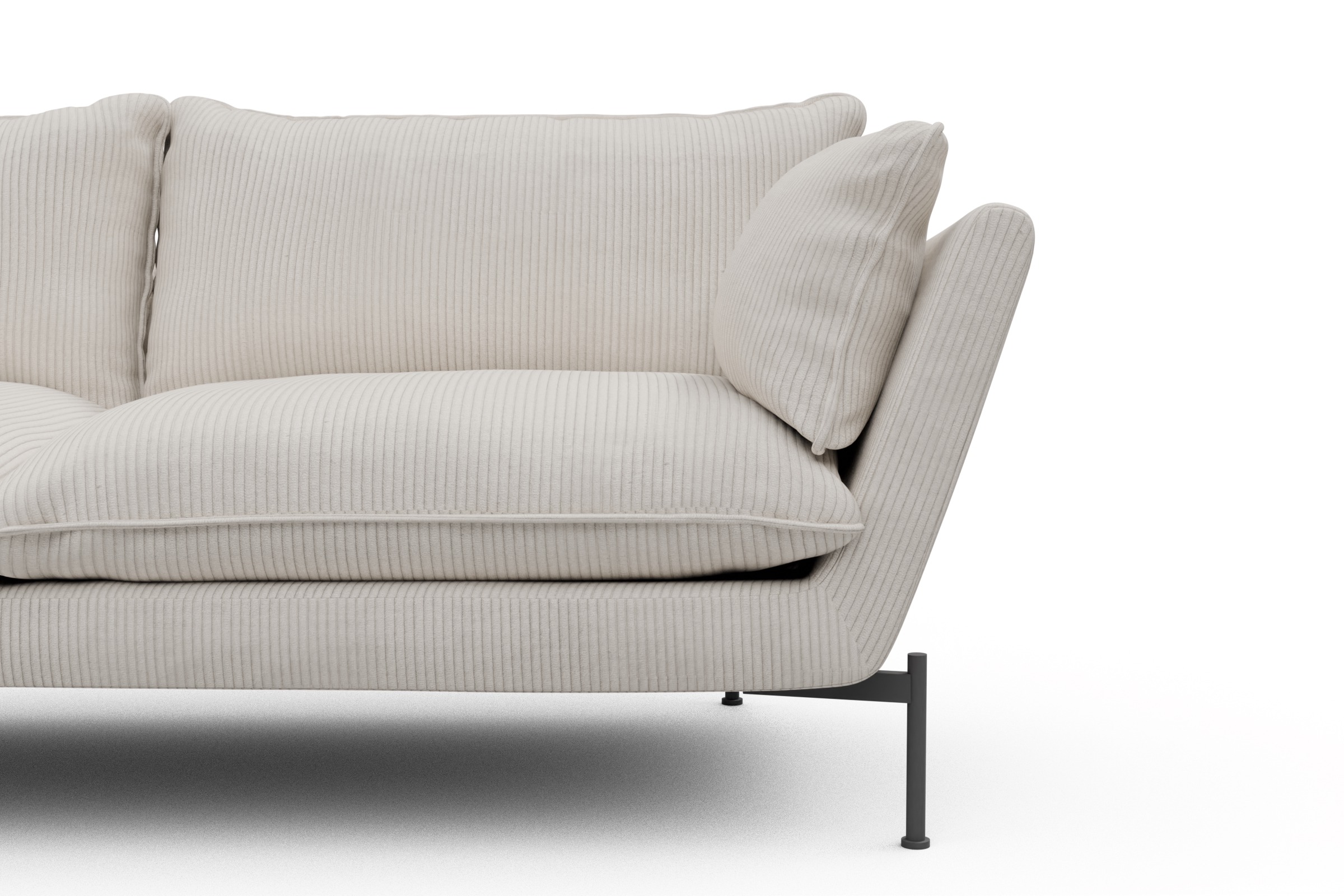 Sofa Anton PREMIUM 3-Sitzer Corduroy-Ivory
