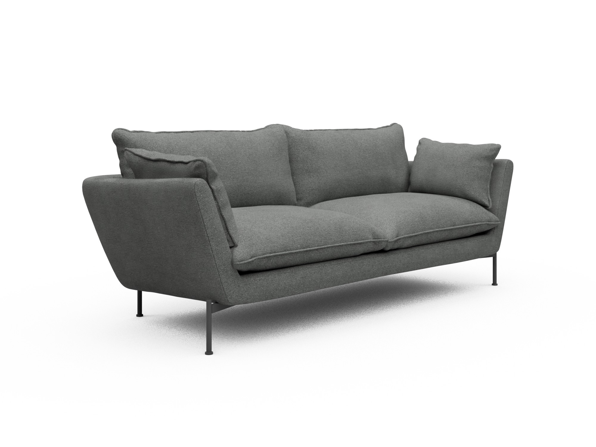 Skandi Home Sofa Anton Soft 3-Sitzer Boucle-Ash-Grey moebelfaktor
