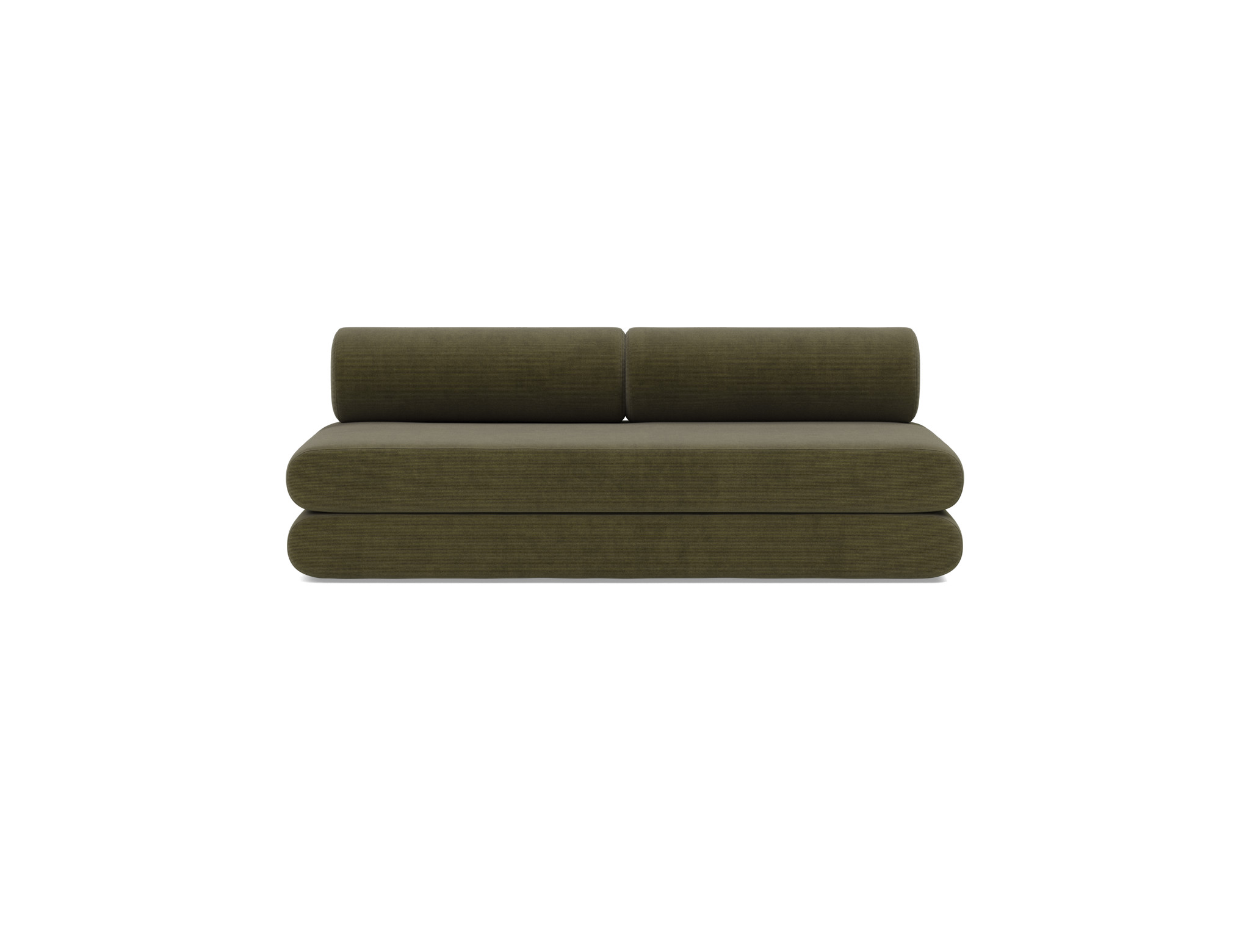 Tagesbett Circlus mit Rückenrollen Kord Cordufine 316-Pine-Green