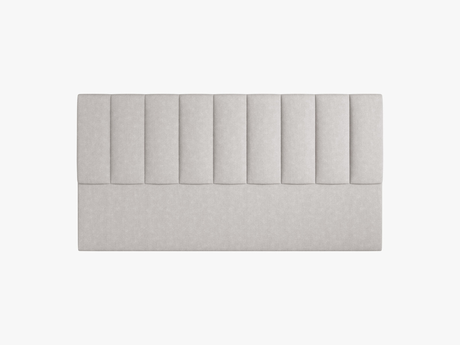 Micadoni Marl Samtiger Kopfteil 140 cm (H 95 cm) Strukturierter Stoff Liberty Hellgrau 180x95