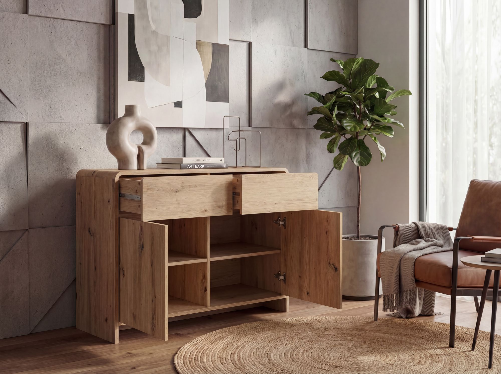 Sideboard Stokkoya Braun 88 × 40 × 76 cm