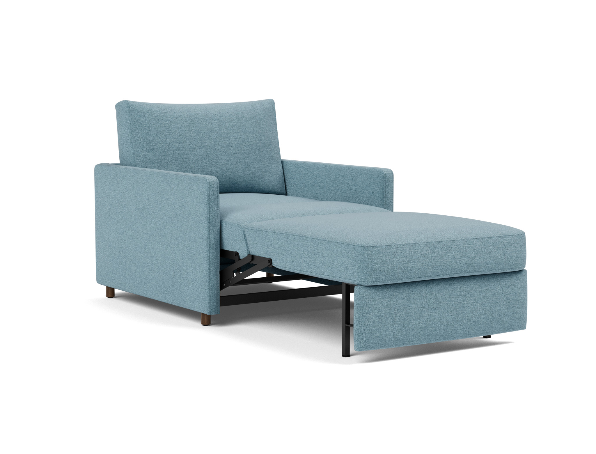 Schlafsessel Neah mit Slim-Armlehnen Flachgewebe Mixed Dance 525-Light-Blue