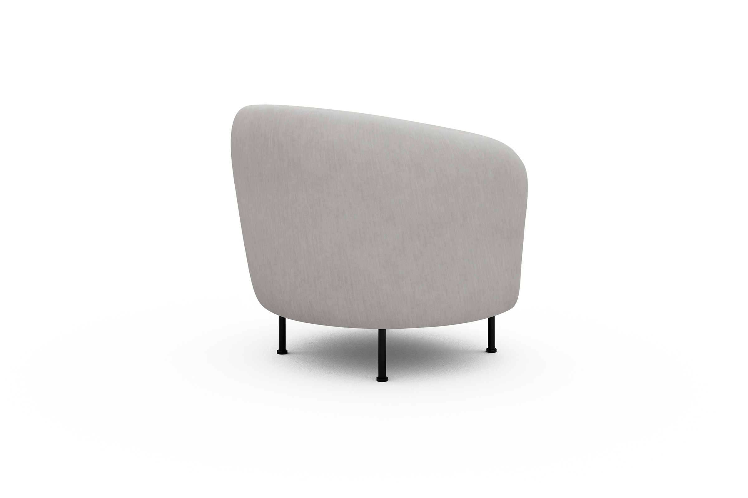 Sessel Ronda Metallbeine Schwarz Vivus-Dusty-Off-White