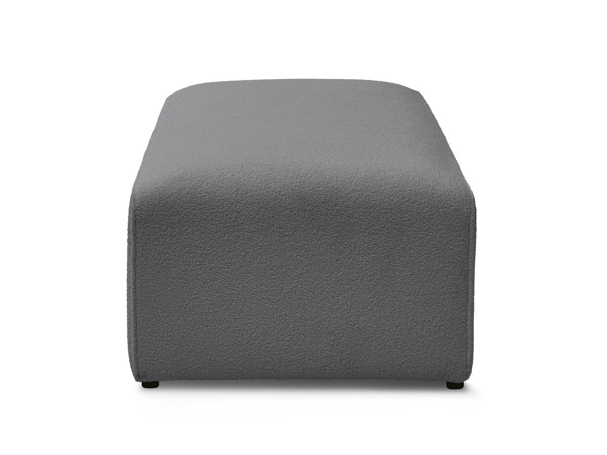 Bobochic Megeve Pouf Bouclé-Stoff Dunkelgrau