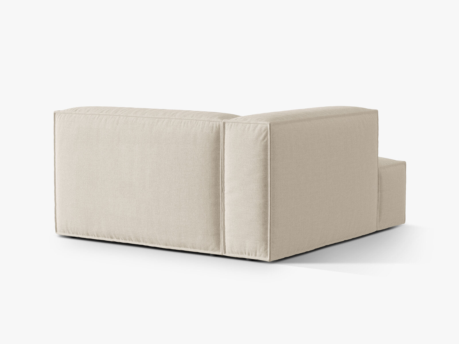 Micadoni Recamiere Nuria Groß 1-Sitzer Links Samt Beige