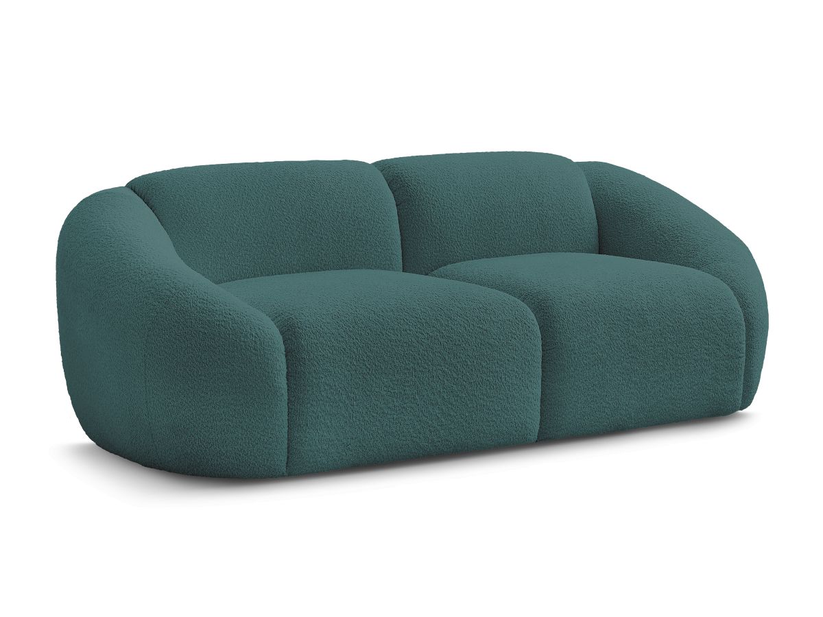 Bobochic Tina Sofa 2-Sitzer Bouclé-Stoff Hellblau