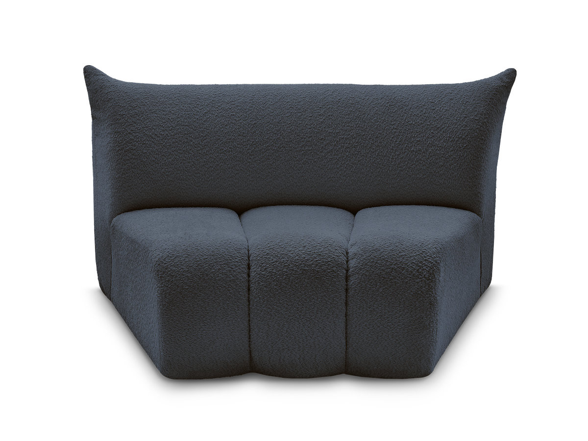 Bobochic Azra Sofamodul 1-Sitzer Bouclé-Stoff Dunkelblau