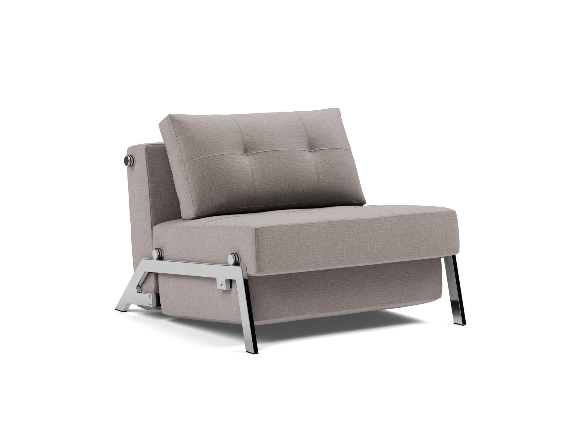 Schlafsessel Cubed 90 Chenille Esina 418-Truffle Beine Chrom