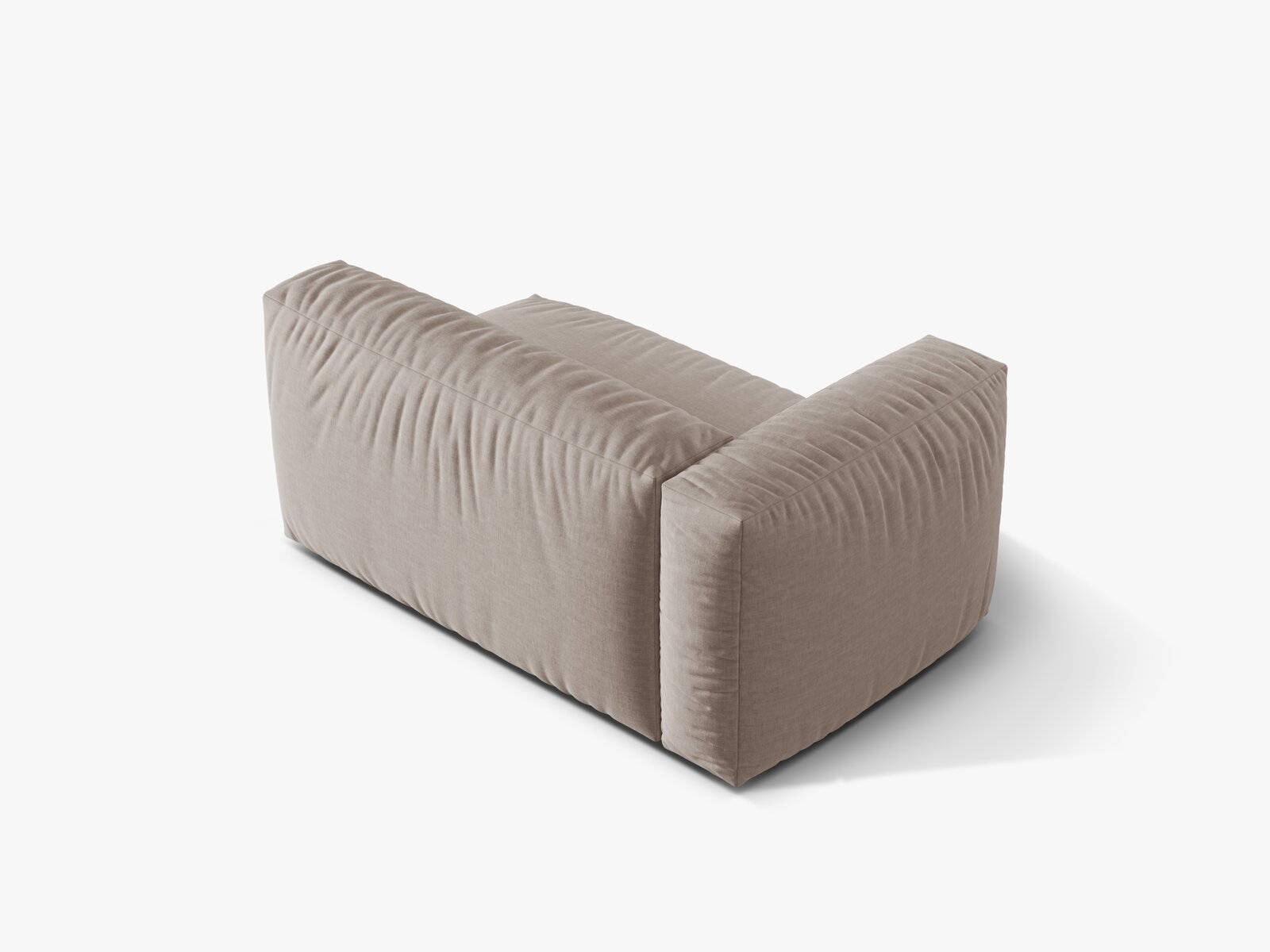 Micadoni Eckmodul Martina 1-Sitzer Groß Links Strukturierter Stoff Boston Dunkelbeige