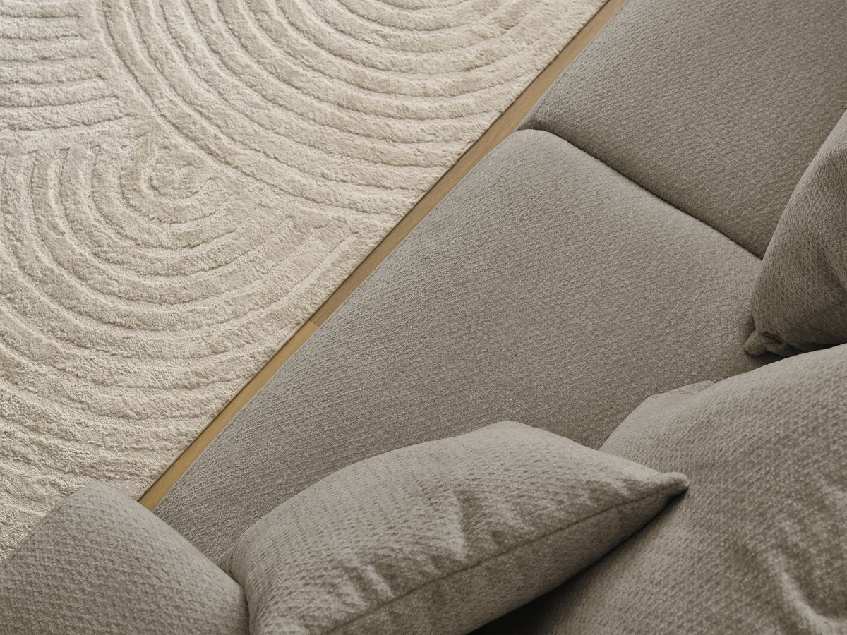 Bobochic Sidonie Sofa 3-Sitzer Melange-Stoff Taupe