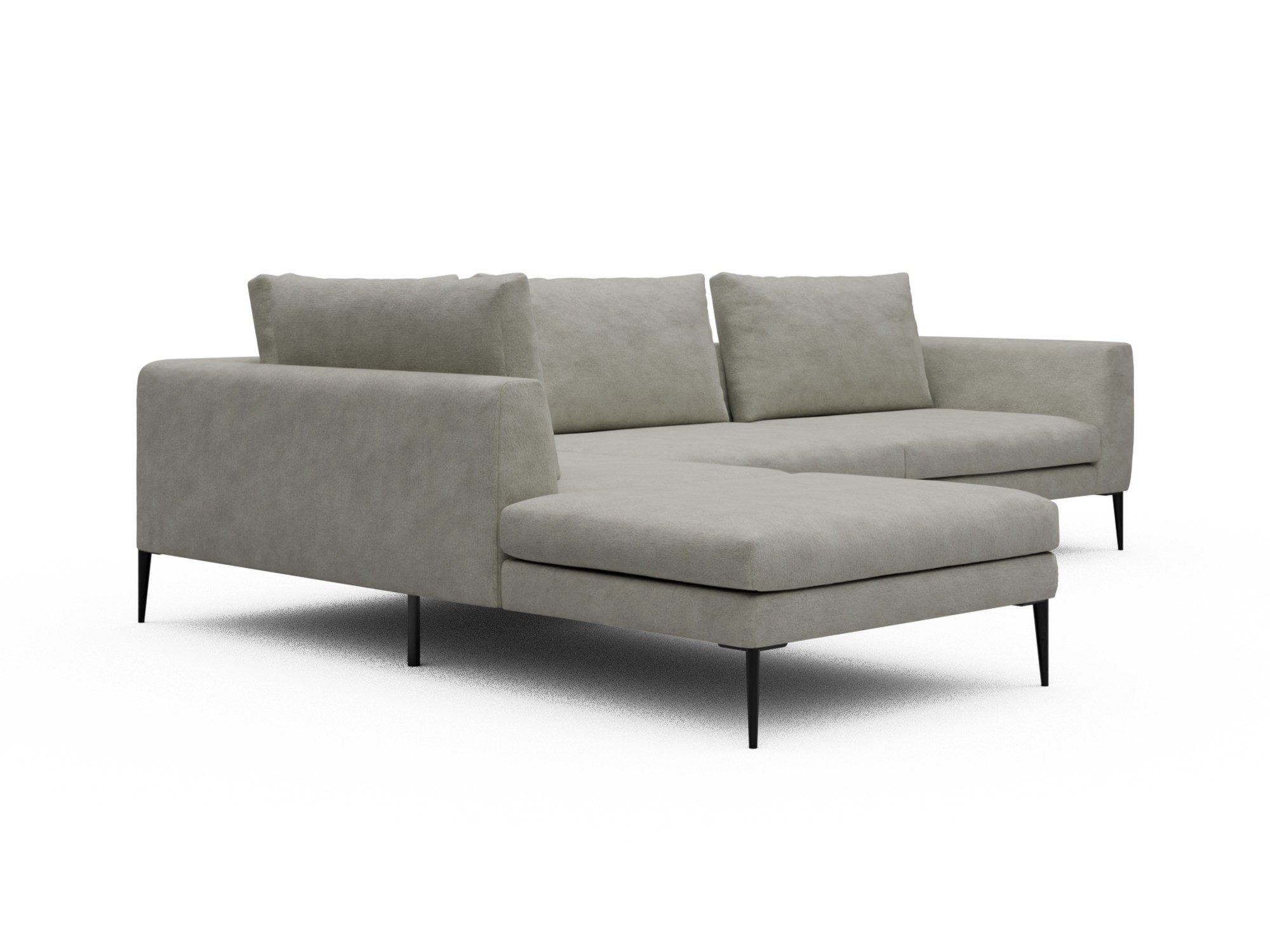 Skandi Home Ecksofa Paul Relax-Ecke links mit 3-Sitzer Carreno-Moon-Stone-White moebelfaktor