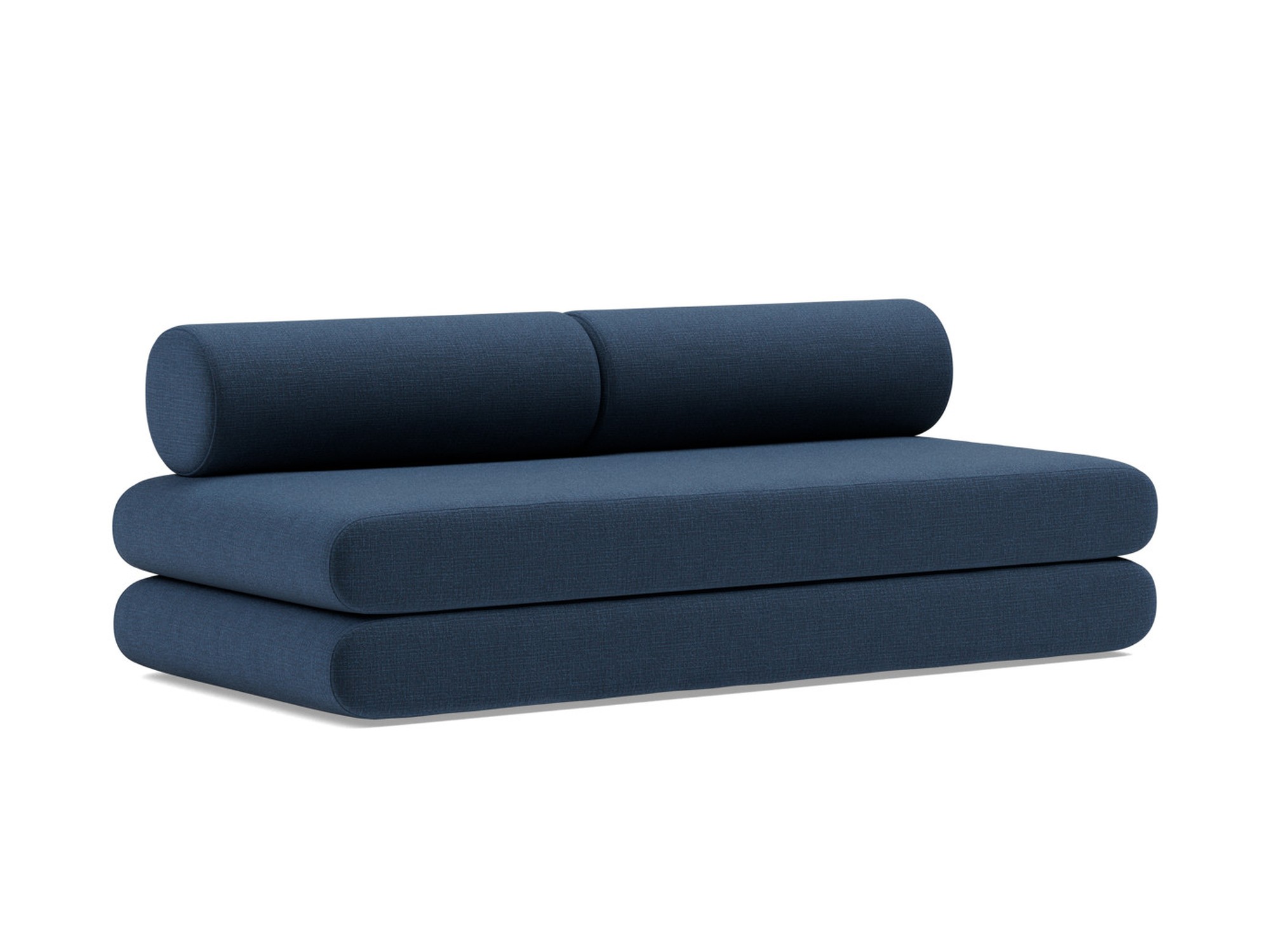 Tagesbett Circlus mit Rückenrollen Chenille Esina 414-Indigo-Blue